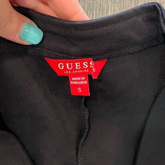 Guess Womens Black Open Front Blazer Cropped Length - Size S - Picture 6 of 6